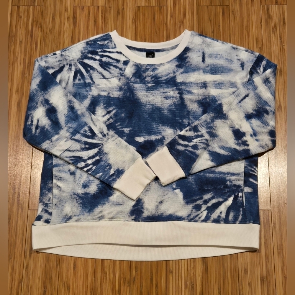 NWOT Lildy Blue Tie-Dye Sweatshirt
